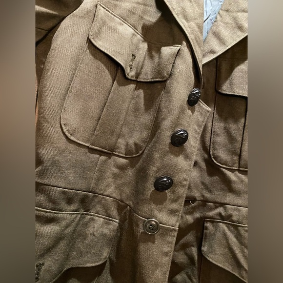 Men's vintage Military Field Jacket - Olive Green - Picture 5 of 8